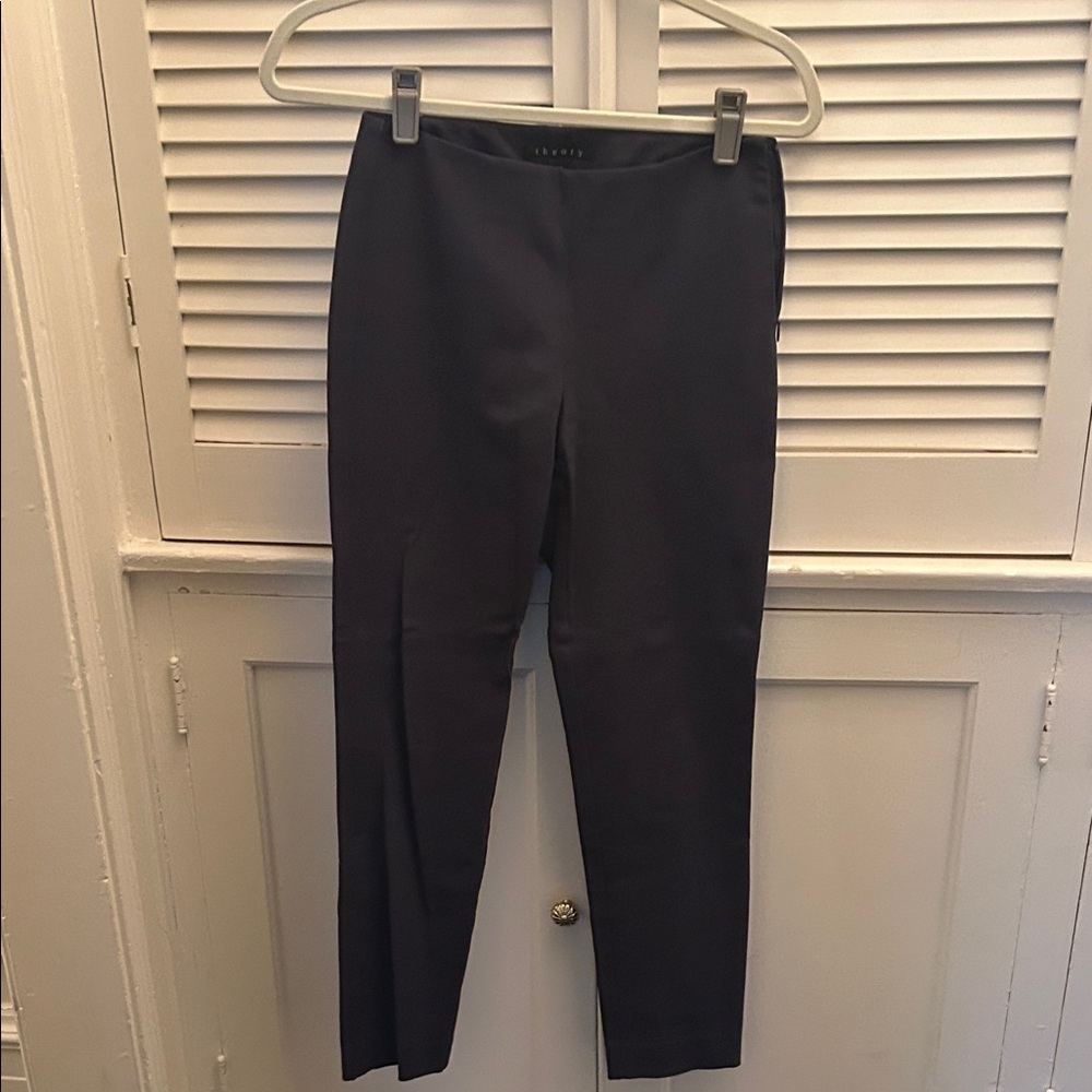Theory Dark Gray Ankle Pants